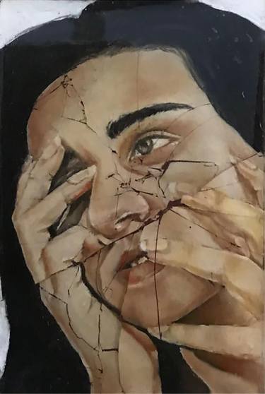 Original Realism Women Painting by Laiba Ayub