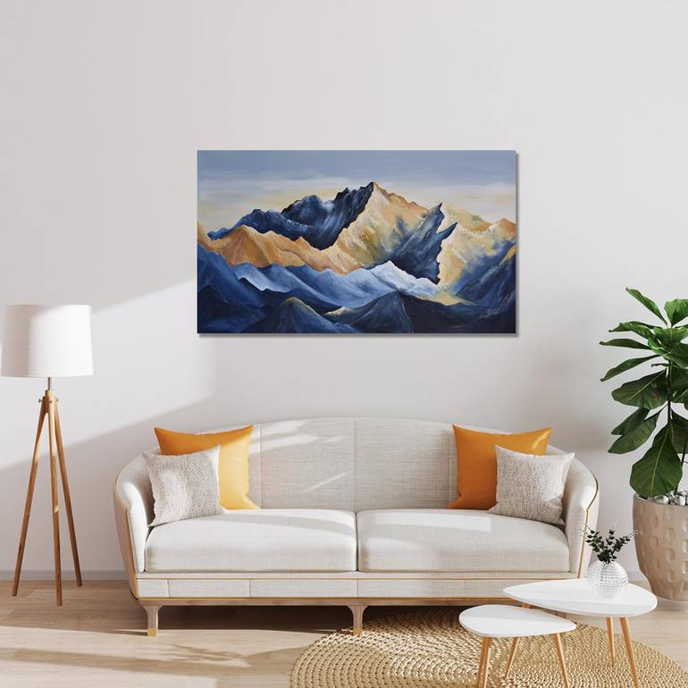 Original Abstract Landscape Painting by Elina Zelena
