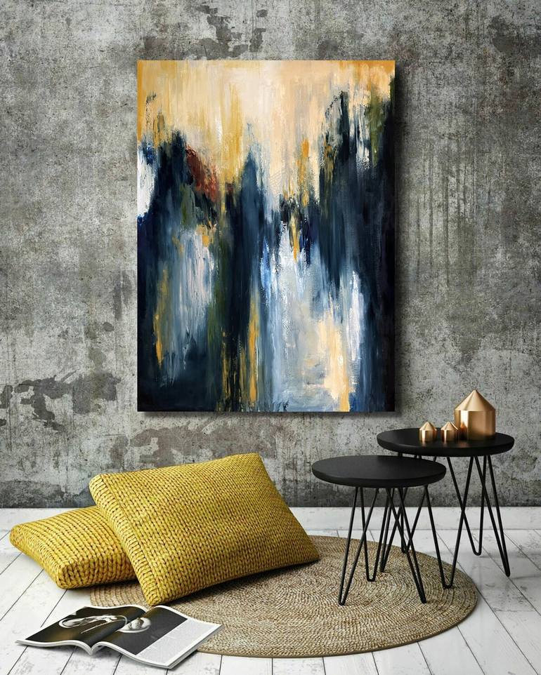 Original Abstract Expressionism Abstract Painting by Elina Zelena