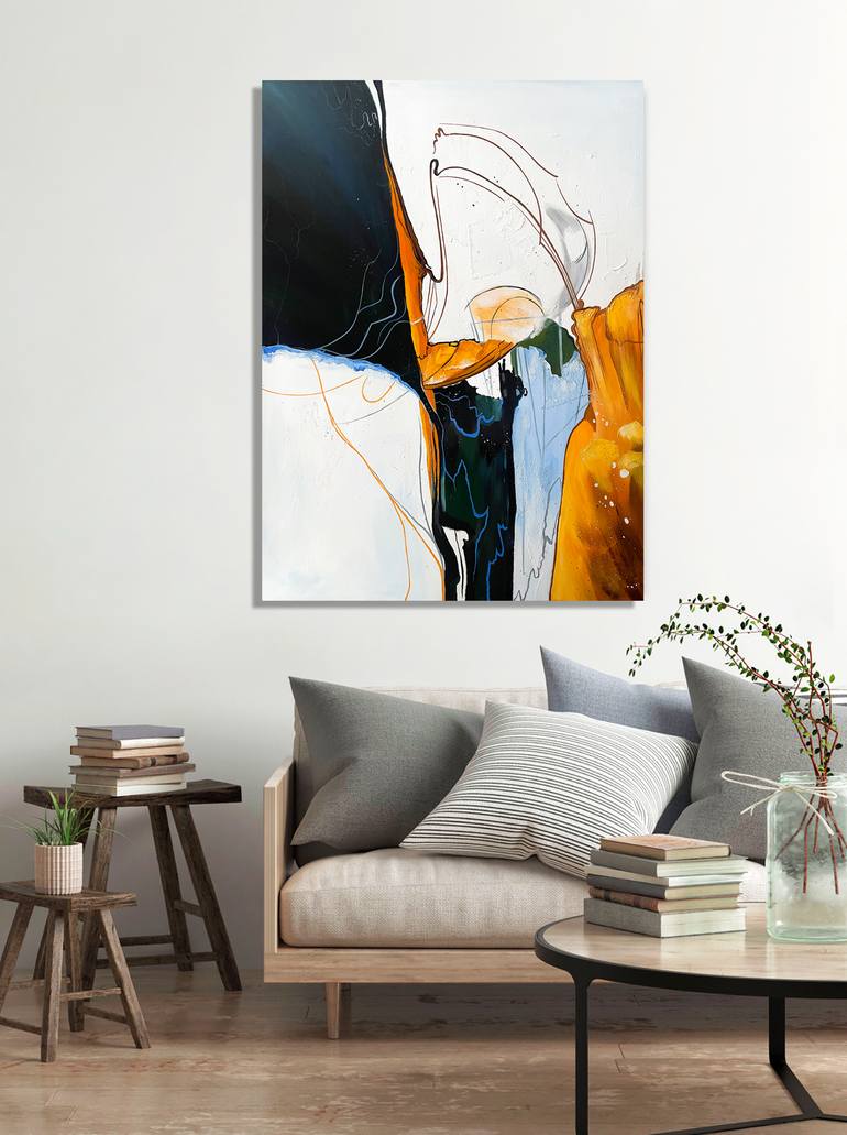 Original Abstract Expressionism Abstract Painting by Elina Zelena