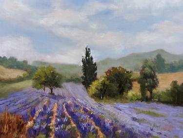 Lavender Field In France, Oil Painting, Landscape Painting thumb