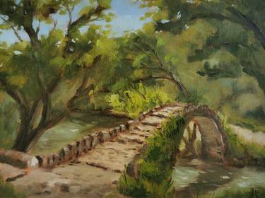 Landscape Oil Painting, Stone Bridge, Konitsa, Greece thumb