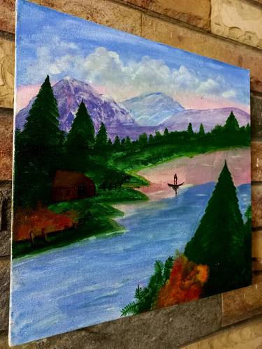 Print of Fine Art Landscape Paintings by Ayesha Hafeez