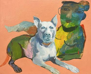 Original Fine Art Dogs Paintings by Nash alessa