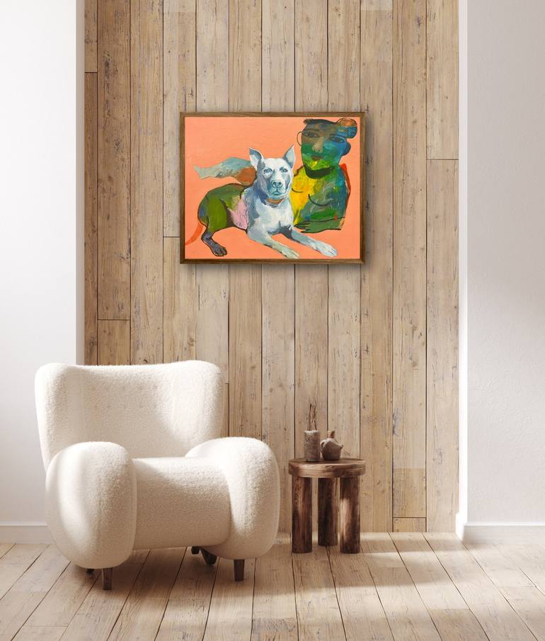 Original Dogs Painting by Nash alessa