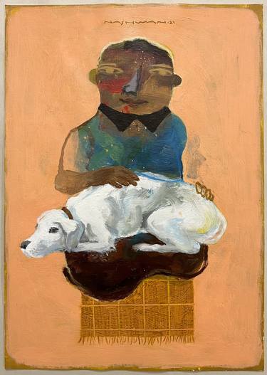 Original Modern Dogs Paintings by Nash alessa