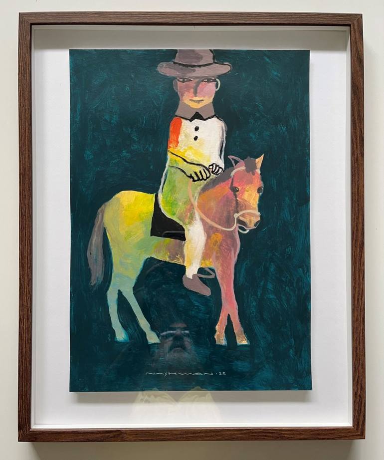Original Modern Horse Painting by Nash alessa