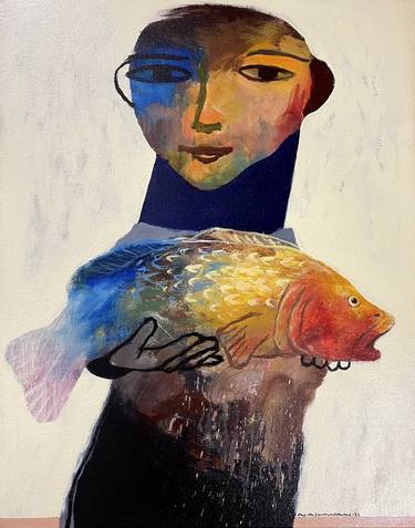 Original Fine Art Fish Paintings by Nash alessa