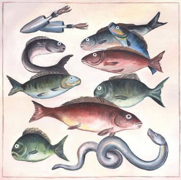 Print of Fine Art Fish Paintings by Mariia Alieksieieva