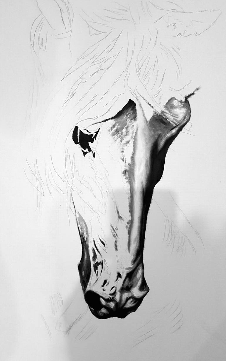 Original Realism Animal Painting by Ayeza Nadeem