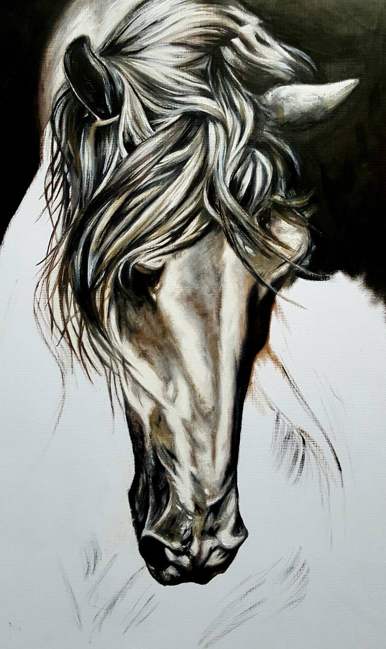Original Realism Animal Painting by Ayeza Nadeem
