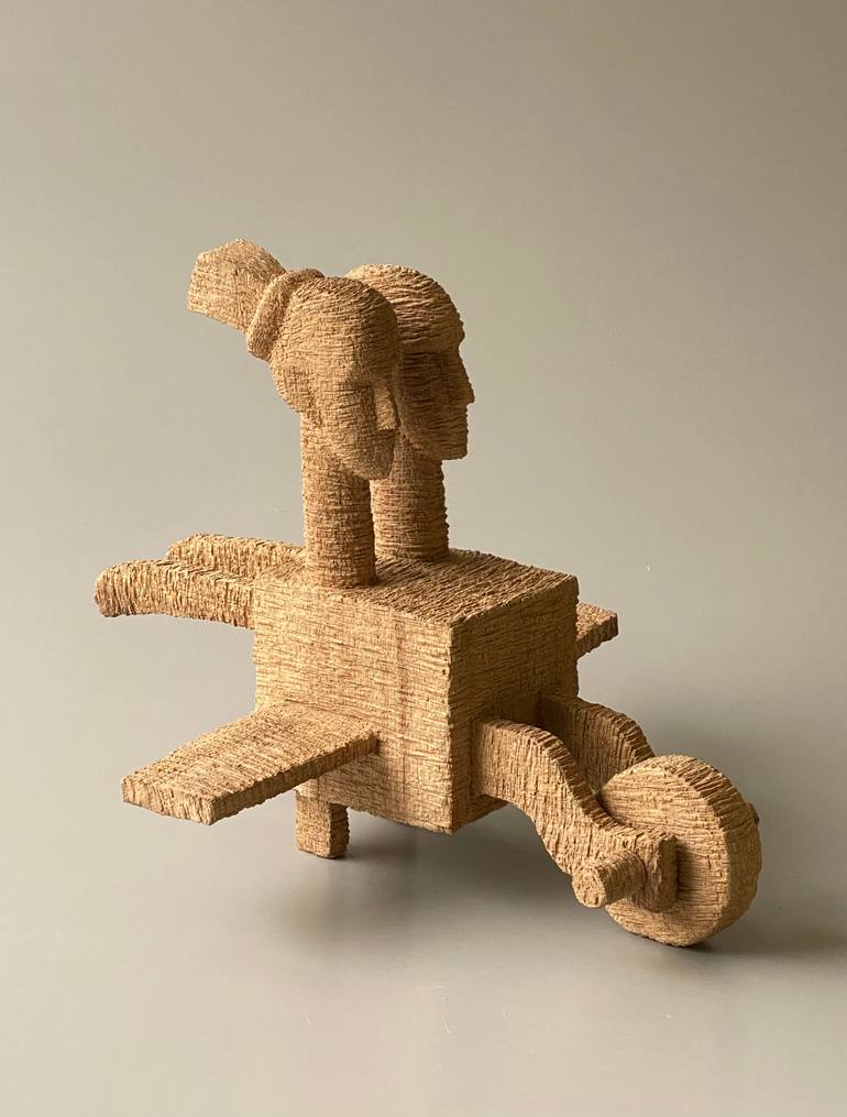 Original Abstract Sculpture by Andrius Lik | Abstract Art on Wood | Free your mind