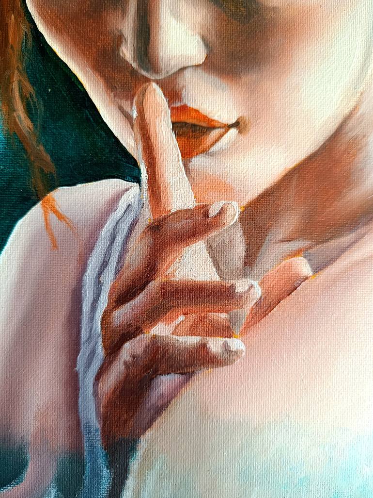 Original Realism Women Painting by Cristian Miceli