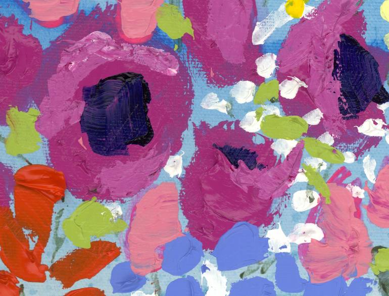 Original Abstract Floral Painting by Claire Desjardins