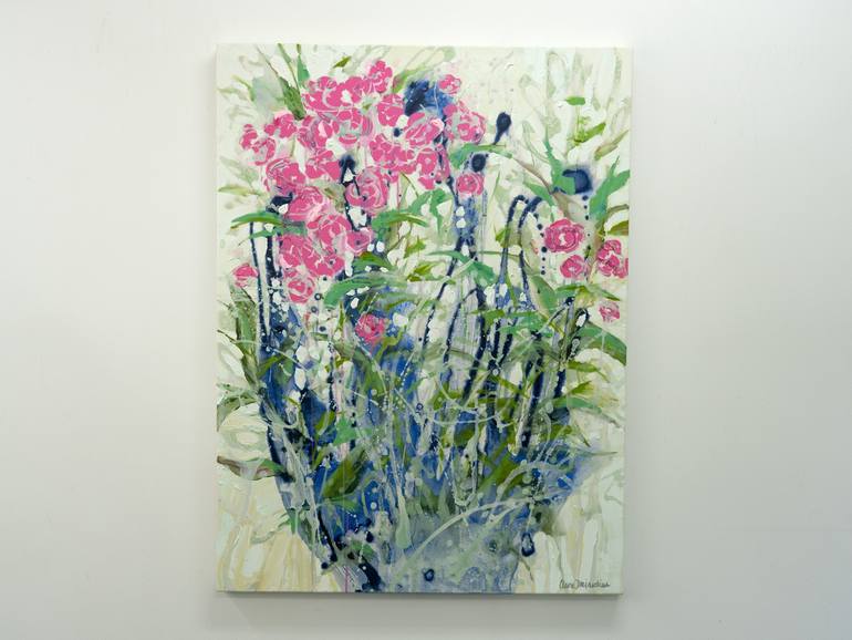 Original Abstract Floral Painting by Claire Desjardins