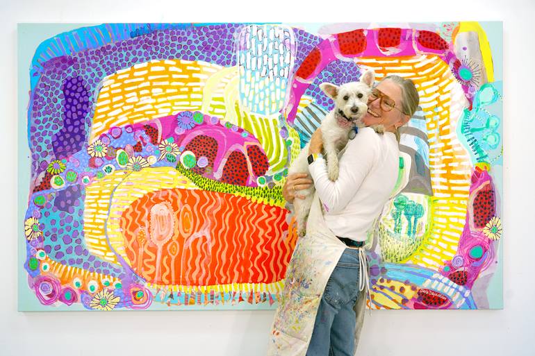 Original Abstract Expressionism Abstract Painting by Claire Desjardins