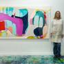 Claire with the painting