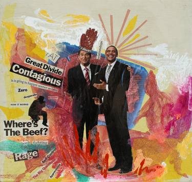 Original Pop Art Political Collage by Claire Desjardins