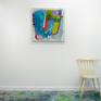 Abstract painting by Claire Desjardins - on the wall