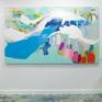 Abstract art by Claire Desjardins - on the wall