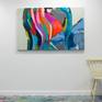 Abstract painting by Claire Desjardins - on the wall
