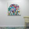 Abstract painting by Claire Desjardins - on the wall