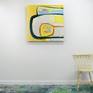 Abstract painting by Claire Desjardins - on the wall