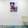 Abstract painting by Claire Desjardins - on the wall
