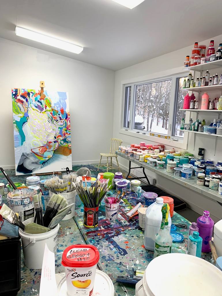 Original Abstract Expressionism Abstract Painting by Claire Desjardins