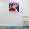 Abstract painting by Claire Desjardins - on the wall