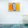 Abstract painting by Claire Desjardins - on the wall