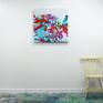 Abstract painting by Claire Desjardins - on the wall