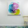 Abstract painting by Claire Desjardins - on the wall