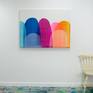 Abstract painting by Claire Desjardins - on the wall