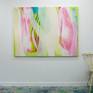 Abstract painting by Claire Desjardins - on the wall