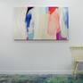 Abstract painting by Claire Desjardins - on the wall