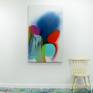 Abstract painting by Claire Desjardins - on the wall