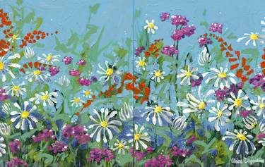 Original Abstract Garden Paintings by Claire Desjardins