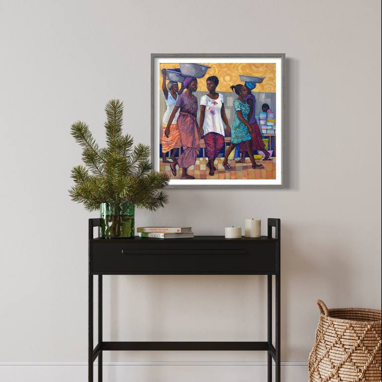 Original Figurative People Painting by Anne Blankson-Hemans