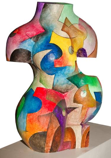Original Cubism Women Sculpture by Rodolfo Navarro
