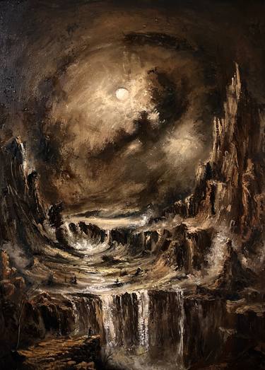Original Neoclassicism Landscape Painting by Mikhail Khalin