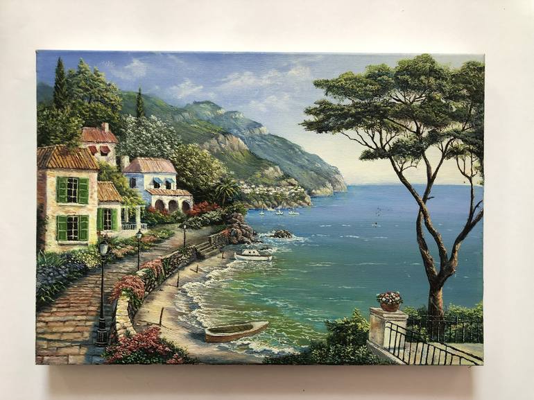 Original Realism Beach Painting by Mikhail Khalin