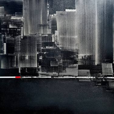 Original Black & White Abstract Paintings by Phạm Đăng Tân