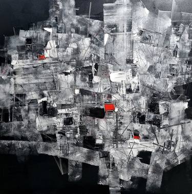 Original Art Deco Abstract Paintings by Phạm Đăng Tân