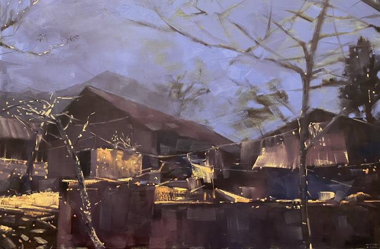 tranh phong cảnh Painting by Lô Quang Thưởng | Saatchi Art