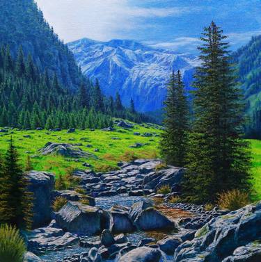 Print of Landscape Paintings by Ashwin Kumar