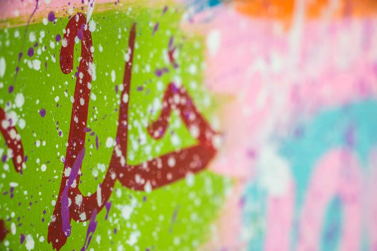Original Abstract Expressionism Love Painting by Miss Rose