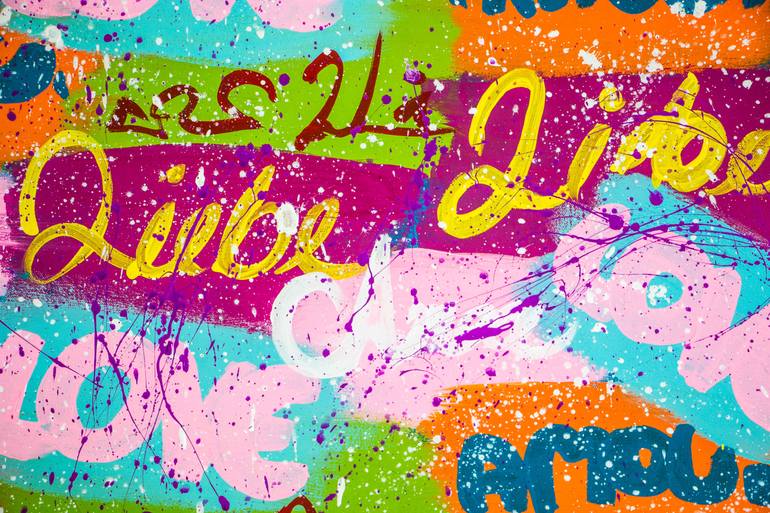 Original Abstract Expressionism Love Painting by Miss Rose