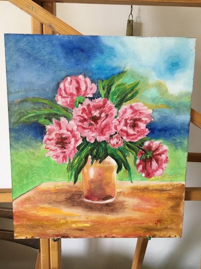 Original Contemporary Floral Painting by Jan Kowalski
