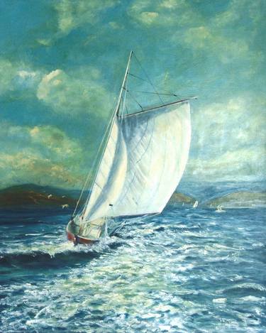 Original Realism Boat Painting by Nino Dobrosavljevic